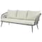 Manhattan Comfort Riviera Rope Wicker 4-Piece 5 Seater Patio Conversation Set with Cushions in Cream OD-CV015-CR - alternate 3